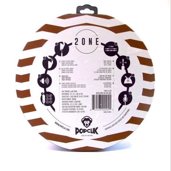 PopClik 2 ONE Headphones Brown Leather Elegance and Soft Spoken Steel… - Picture 7 of 7